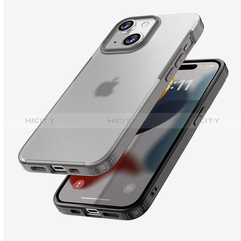 Custodia Silicone Trasparente Laterale Cover QC1 per Apple iPhone 15 Plus
