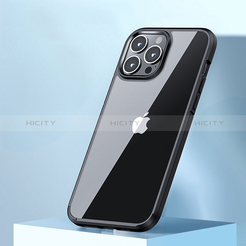 Custodia Silicone Trasparente Laterale Cover QC3 per Apple iPhone 13 Pro Max