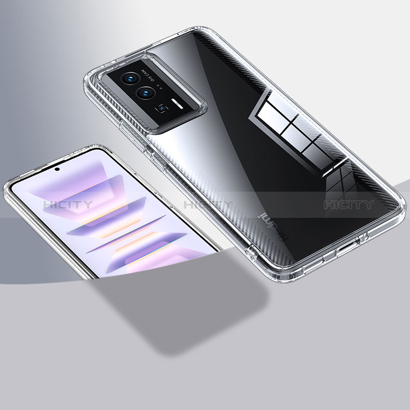 Custodia Silicone Trasparente Laterale Cover W01L per Xiaomi Poco F5 Pro 5G