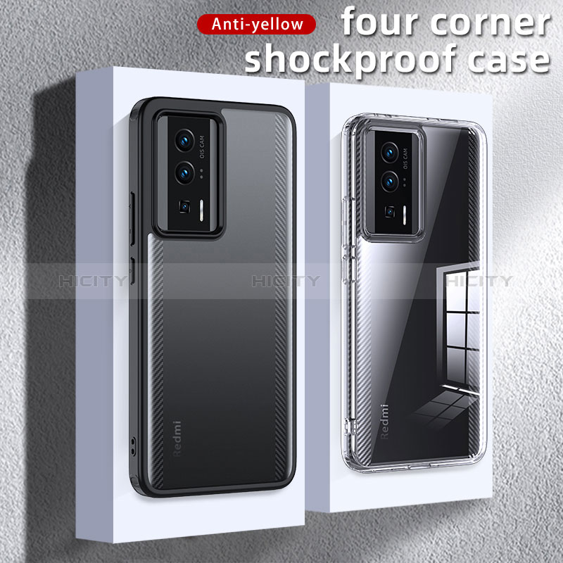 Custodia Silicone Trasparente Laterale Cover W01L per Xiaomi Poco F5 Pro 5G