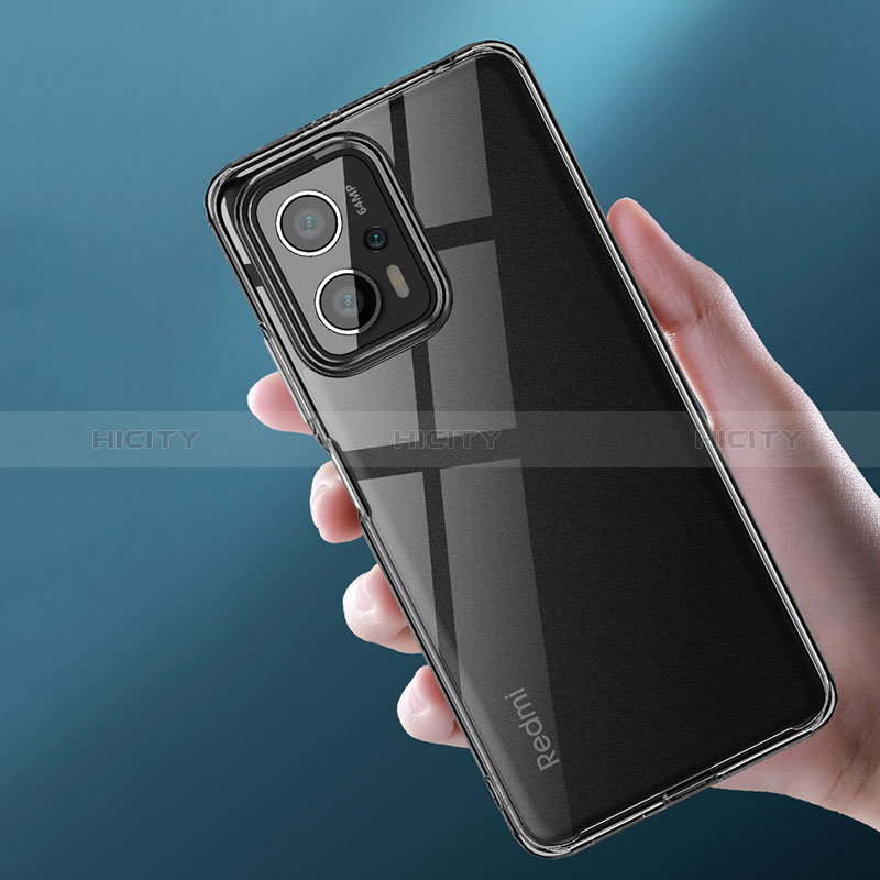 Custodia Silicone Trasparente Laterale Cover W01L per Xiaomi Redmi Note 11T Pro+ Plus 5G