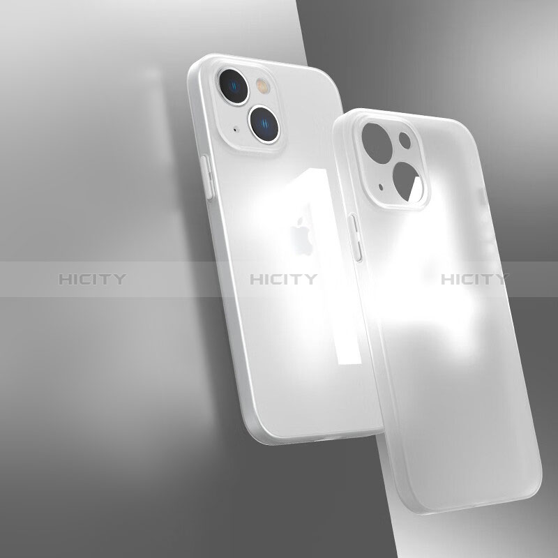 Custodia Silicone Trasparente Laterale Cover WT1 per Apple iPhone 14 Bianco