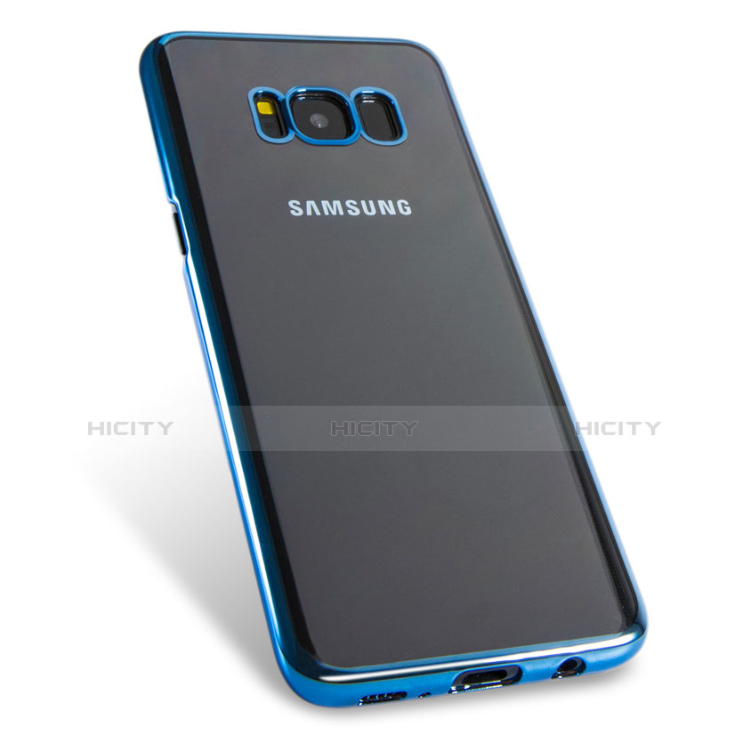 Custodia Silicone Trasparente Laterale per Samsung Galaxy S8 Blu