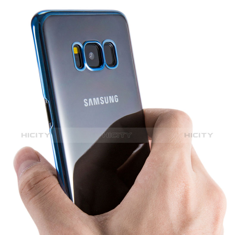 Custodia Silicone Trasparente Laterale per Samsung Galaxy S8 Blu