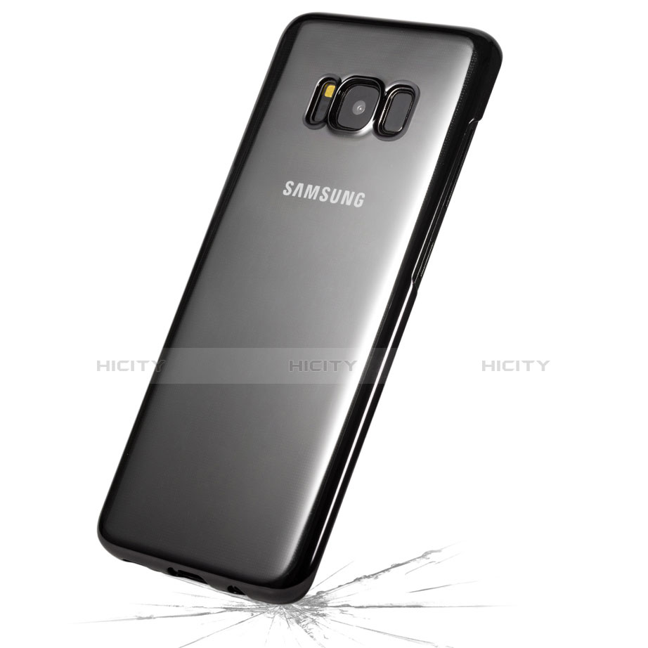 Custodia Silicone Trasparente Laterale per Samsung Galaxy S8 Nero