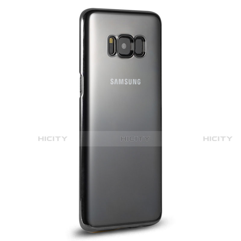 Custodia Silicone Trasparente Laterale per Samsung Galaxy S8 Plus Nero
