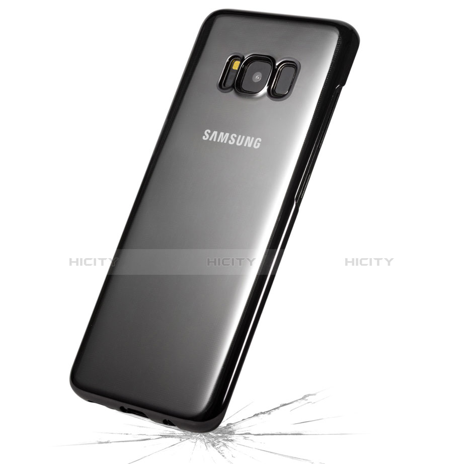 Custodia Silicone Trasparente Laterale per Samsung Galaxy S8 Plus Nero