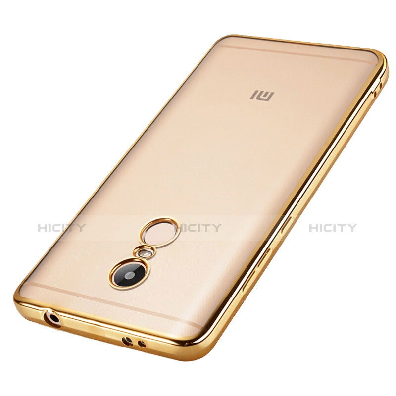 Custodia Silicone Trasparente Laterale per Xiaomi Redmi Note 4X Oro