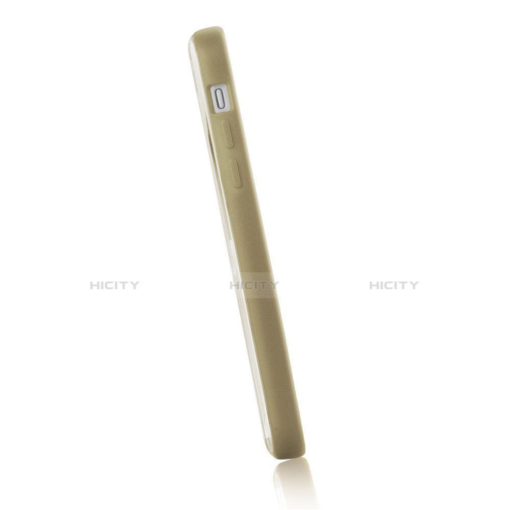 Custodia Silicone Trasparente Laterale T01 per Apple iPhone 5C Giallo