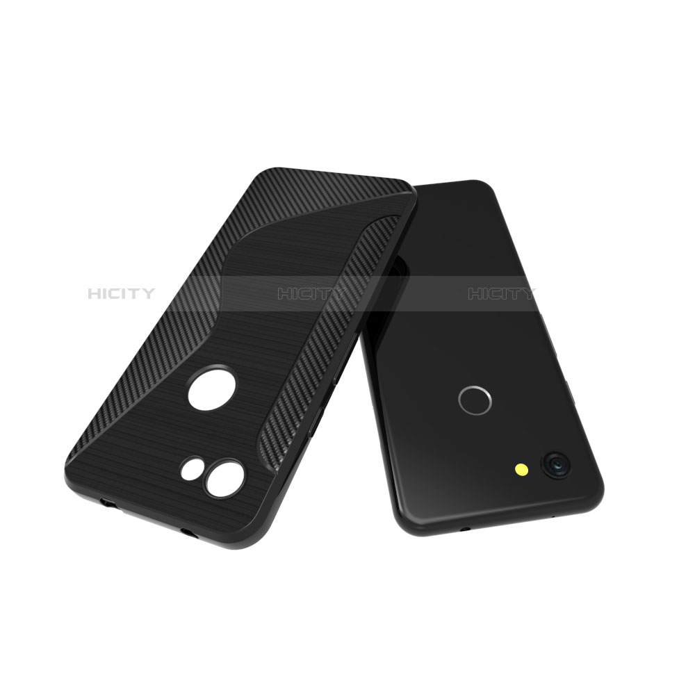Custodia Silicone Trasparente Morbida S-Line per Google Pixel 3a Nero