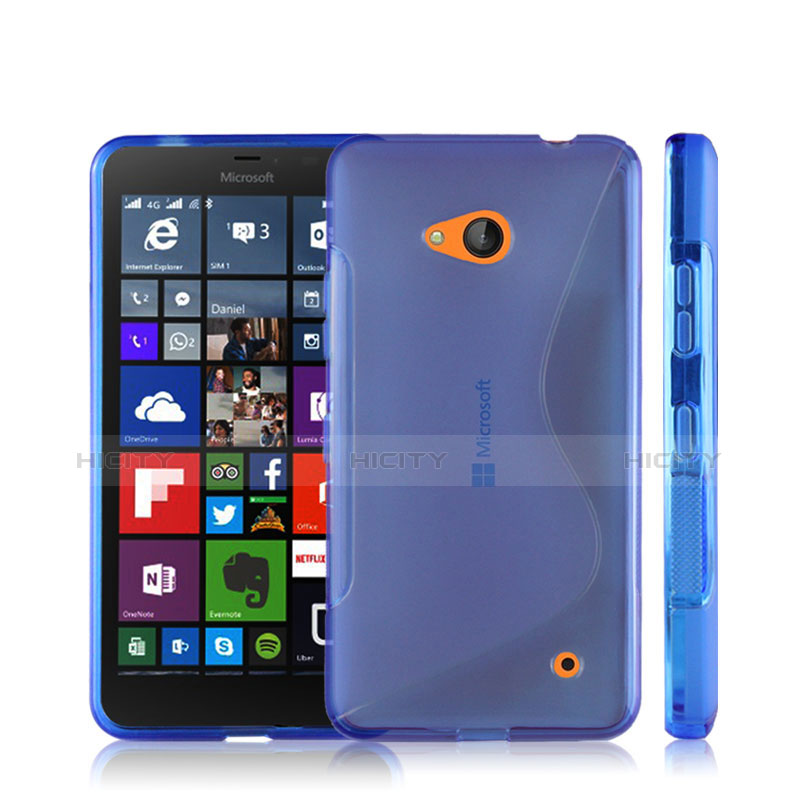 Custodia Silicone Trasparente Morbida S-Line per Microsoft Lumia 640 Blu
