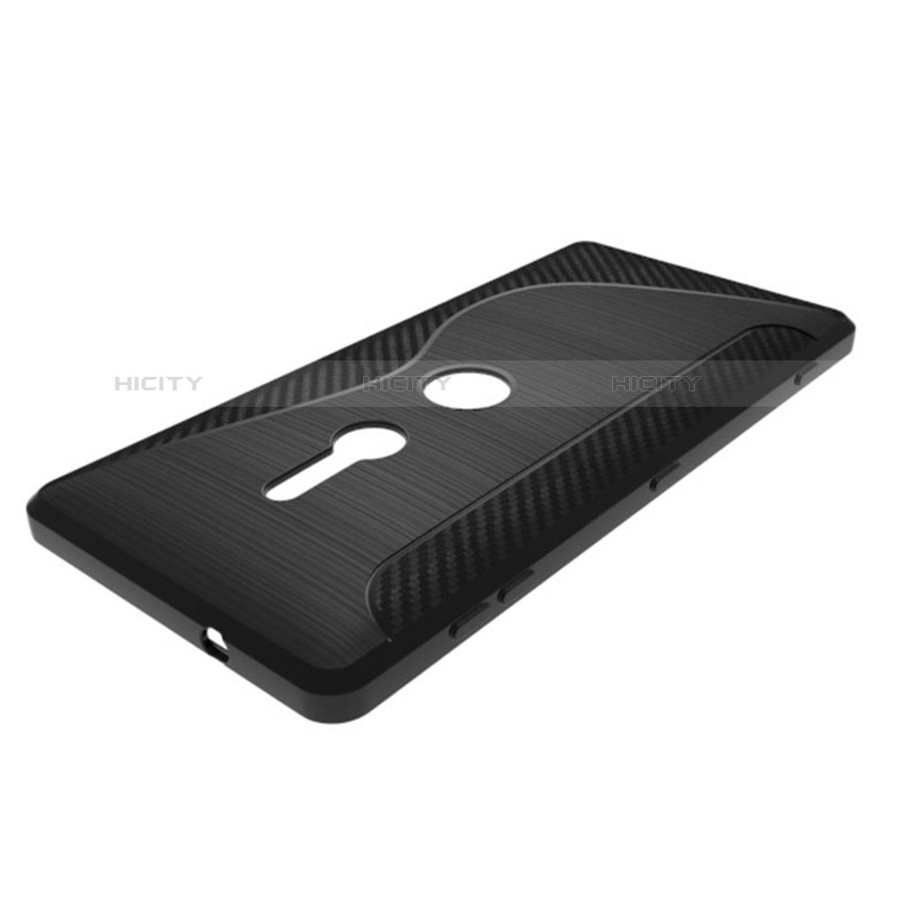 Custodia Silicone Trasparente Morbida S-Line per Sony Xperia XZ2 Nero