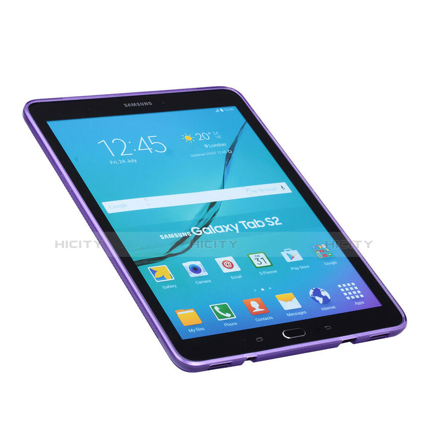 Custodia Silicone Trasparente Morbida X-Line per Samsung Galaxy Tab S2 8.0 SM-T710 SM-T715 Viola