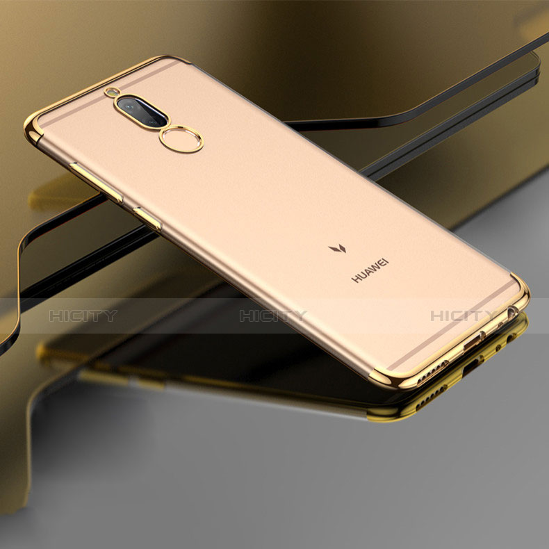 Custodia Silicone Trasparente Opaca Laterale per Huawei Mate 10 Lite Oro