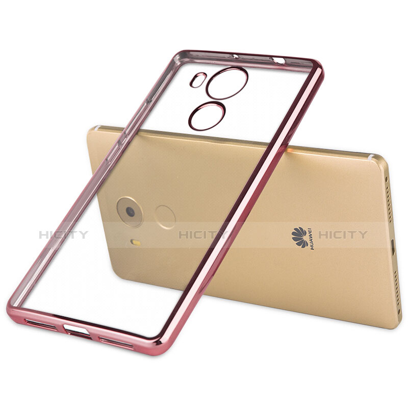 Custodia Silicone Trasparente Opaca Laterale per Huawei Mate 8 Rosa