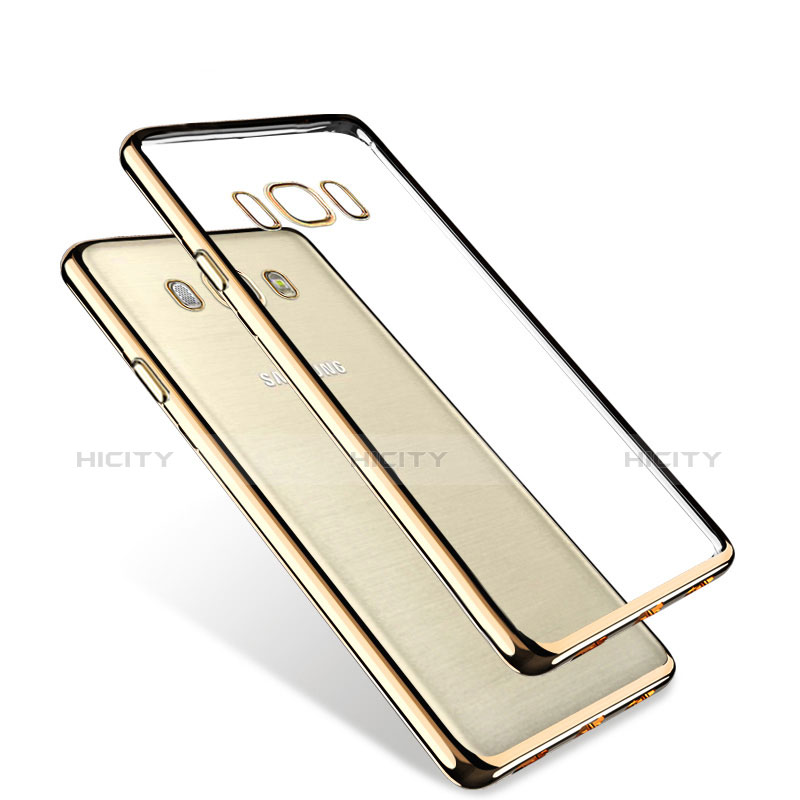Custodia Silicone Trasparente Opaca Laterale per Samsung Galaxy J5 Duos (2016) Oro