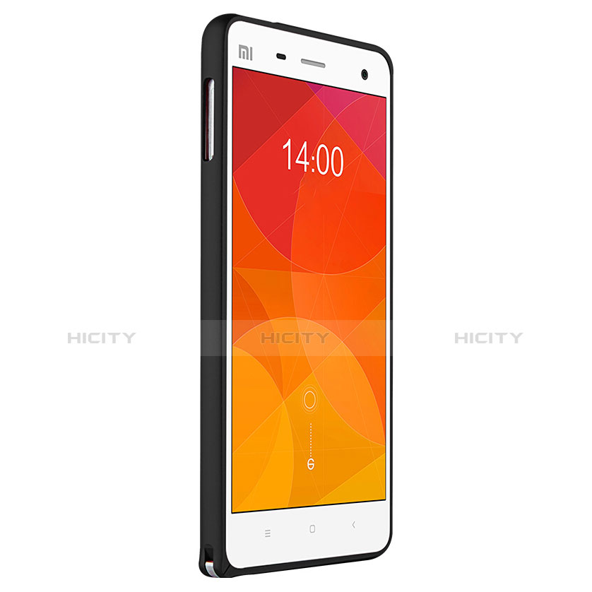 Custodia Silicone Trasparente Opaca Laterale per Xiaomi Mi 4 LTE Nero