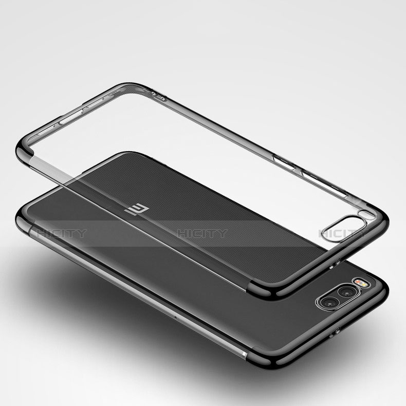 Custodia Silicone Trasparente Opaca Laterale per Xiaomi Mi 6 Nero