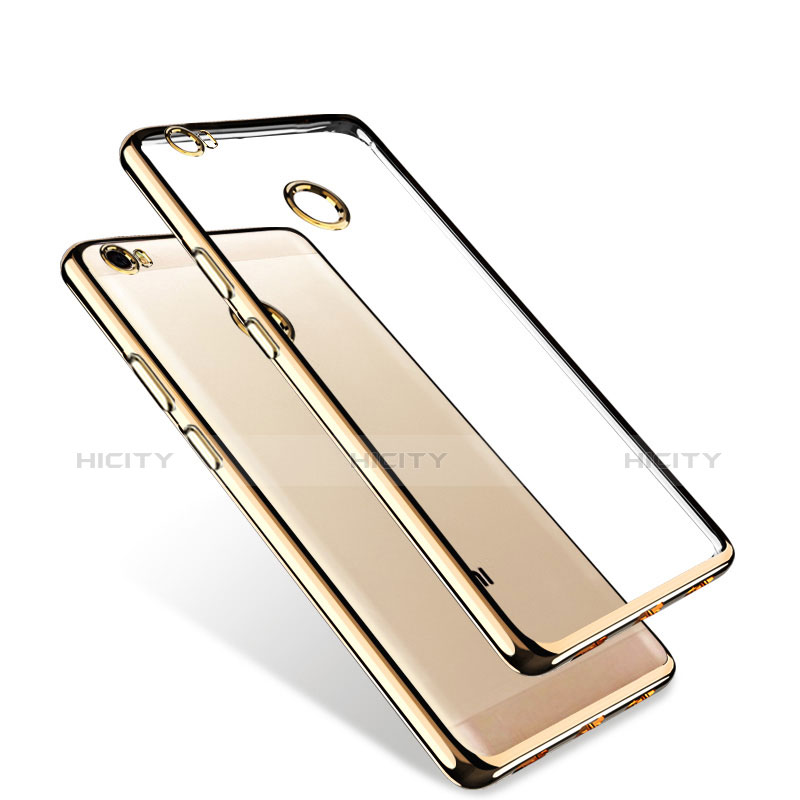 Custodia Silicone Trasparente Opaca Laterale per Xiaomi Mi Max Oro