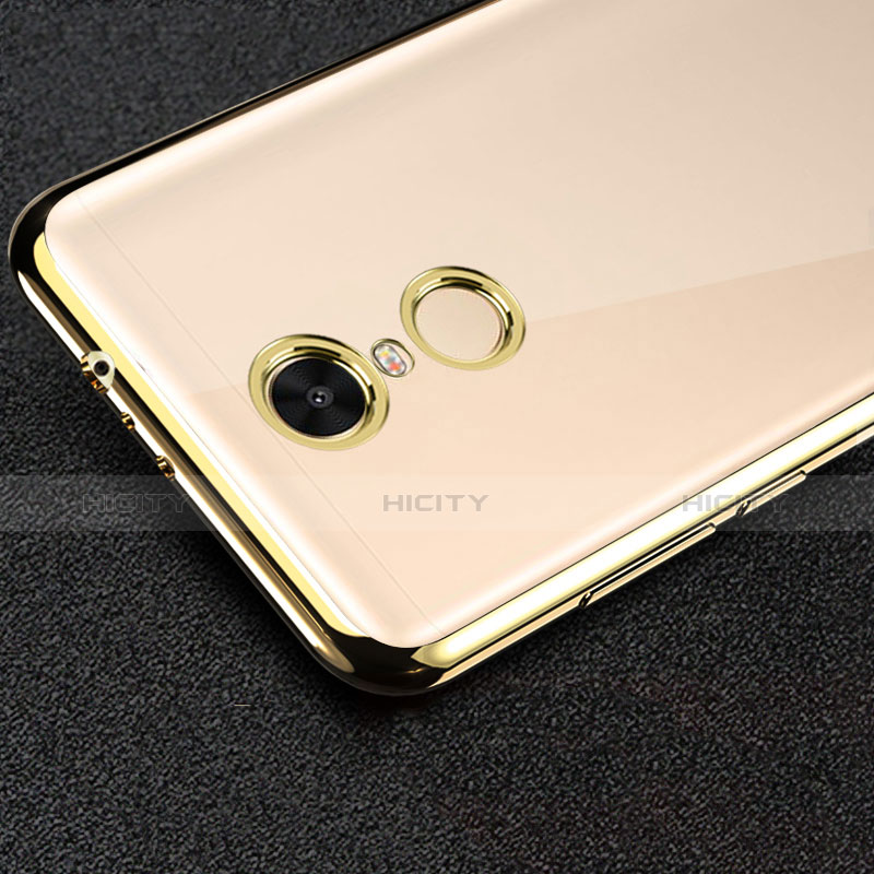 Custodia Silicone Trasparente Opaca Laterale per Xiaomi Redmi Note 4 Oro