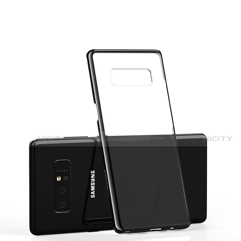 Custodia Silicone Trasparente Opaca Laterale R02 per Samsung Galaxy Note 8 Duos N950F Nero