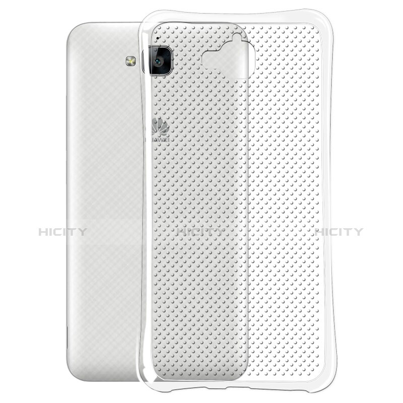 Custodia Silicone Trasparente Punto Ultra Sottile Morbida per Huawei Enjoy 5 Chiaro