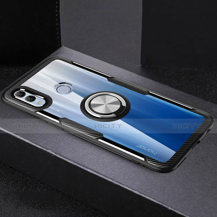 Custodia Silicone Trasparente Specchio Laterale 360 Gradi con Magnetico Anello Supporto per Huawei Honor 10 Lite Multicolore