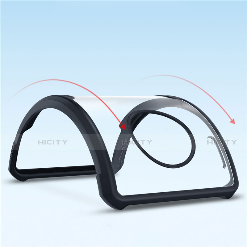 Custodia Silicone Trasparente Specchio Laterale 360 Gradi con Magnetico Anello Supporto per Huawei Mate 30E Pro 5G