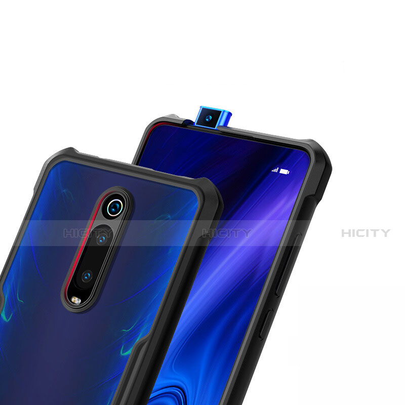 Custodia Silicone Trasparente Specchio Laterale 360 Gradi con Magnetico Anello Supporto T01 per Xiaomi Mi 9T Pro