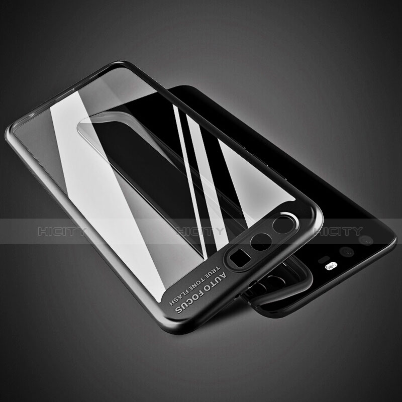Custodia Silicone Trasparente Specchio Laterale 360 Gradi per Huawei Honor 9 Nero