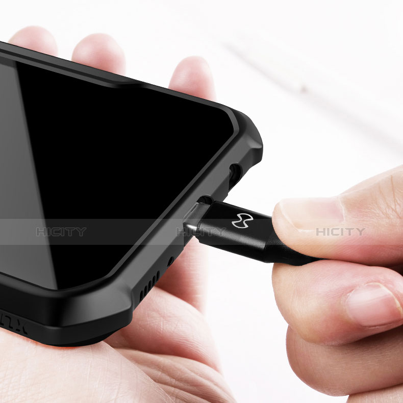 Custodia Silicone Trasparente Specchio Laterale 360 Gradi R02 per Samsung Galaxy S8 Nero