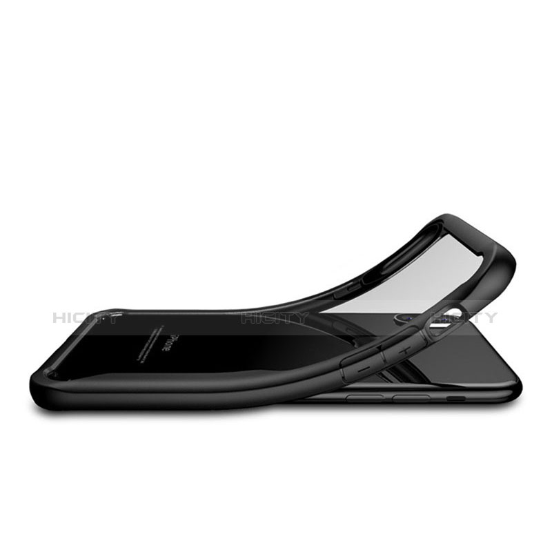 Custodia Silicone Trasparente Specchio Laterale 360 Gradi T10 per Apple iPhone X Nero