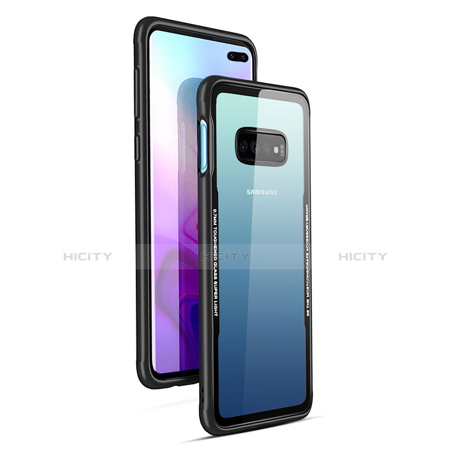 Custodia Silicone Trasparente Specchio Laterale Cover A01 per Samsung Galaxy S10 Plus