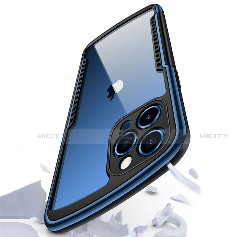 Custodia Silicone Trasparente Specchio Laterale Cover H01 per Apple iPhone 12 Pro