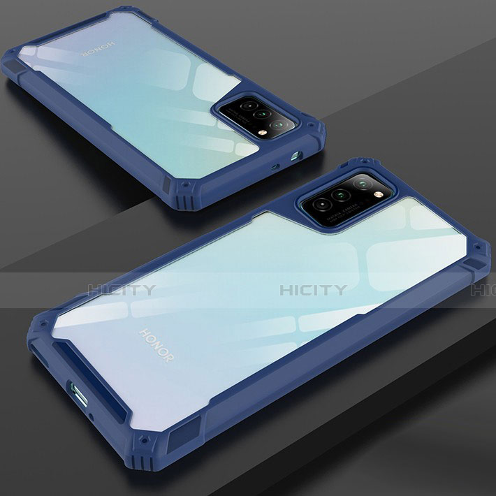 Custodia Silicone Trasparente Specchio Laterale Cover H01 per Huawei Honor V30 5G
