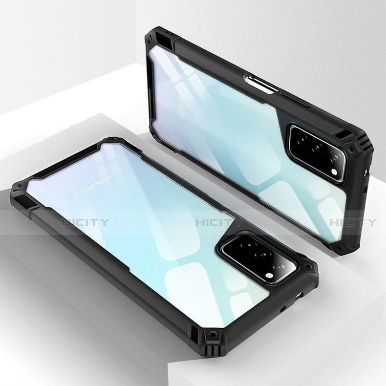 Custodia Silicone Trasparente Specchio Laterale Cover H01 per Huawei Honor V30 5G