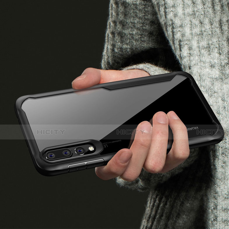 Custodia Silicone Trasparente Specchio Laterale Cover H01 per Huawei P20 Pro