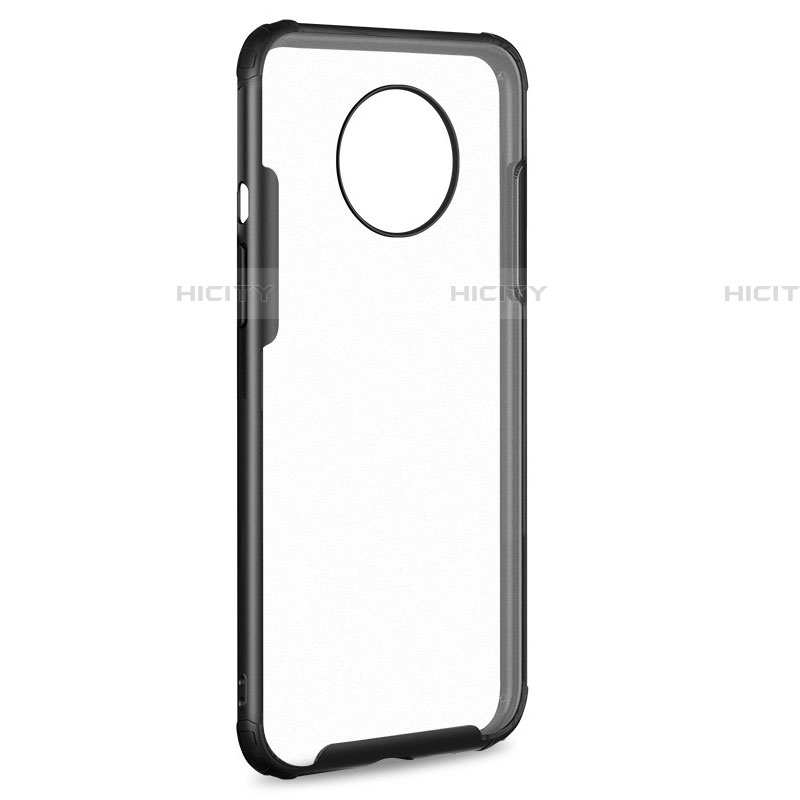 Custodia Silicone Trasparente Specchio Laterale Cover H01 per OnePlus 7T