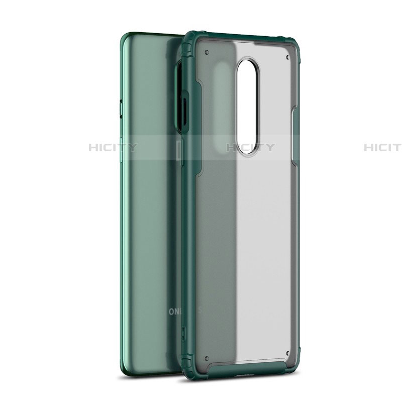 Custodia Silicone Trasparente Specchio Laterale Cover H01 per OnePlus 8
