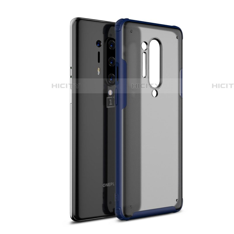 Custodia Silicone Trasparente Specchio Laterale Cover H01 per OnePlus 8 Pro