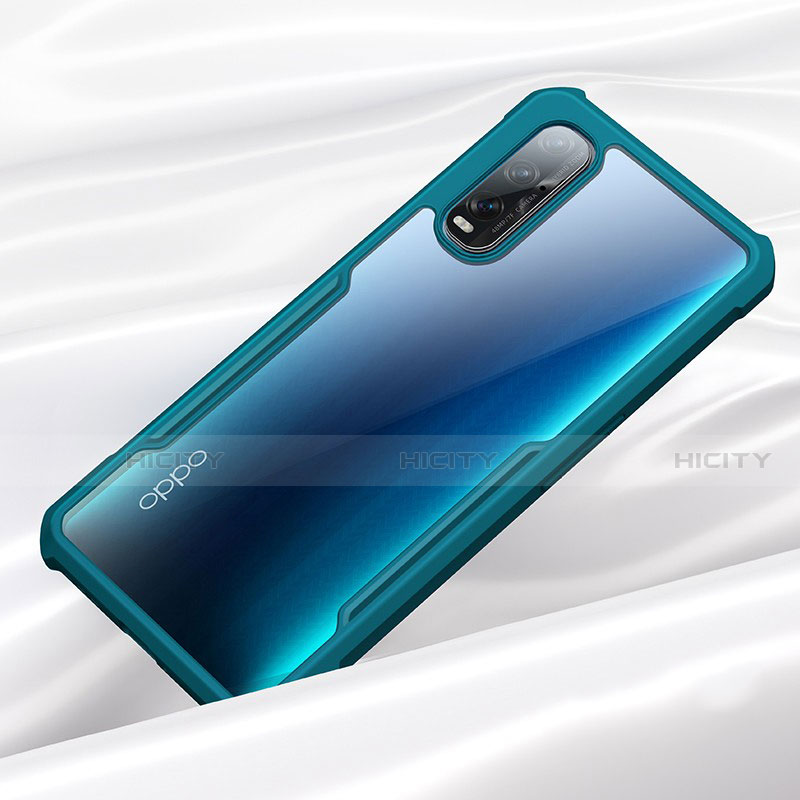 Custodia Silicone Trasparente Specchio Laterale Cover H01 per Oppo Find X2