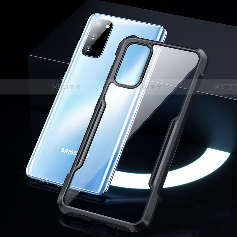 Custodia Silicone Trasparente Specchio Laterale Cover H01 per Samsung Galaxy S20 5G Nero