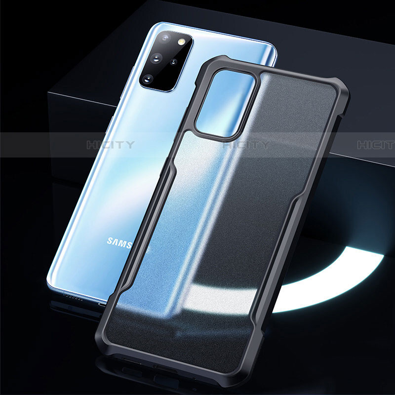 Custodia Silicone Trasparente Specchio Laterale Cover H01 per Samsung Galaxy S20 Plus 5G Nero