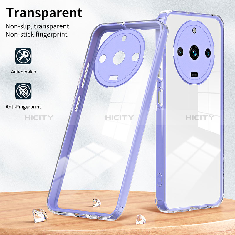 Custodia Silicone Trasparente Specchio Laterale Cover H01P per Realme 11 Pro 5G