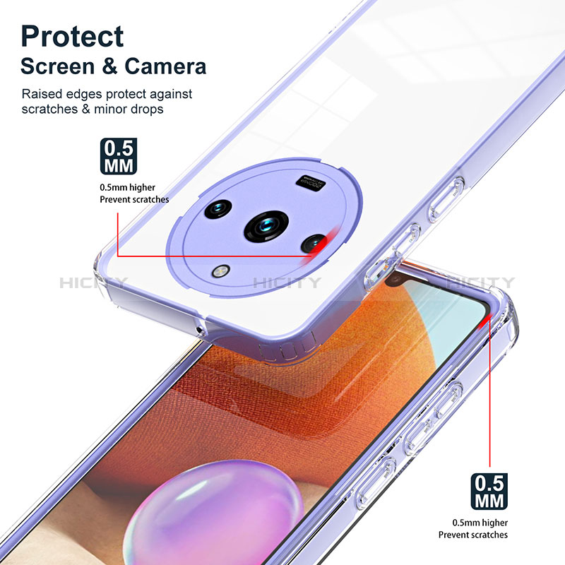 Custodia Silicone Trasparente Specchio Laterale Cover H01P per Realme 11 Pro 5G