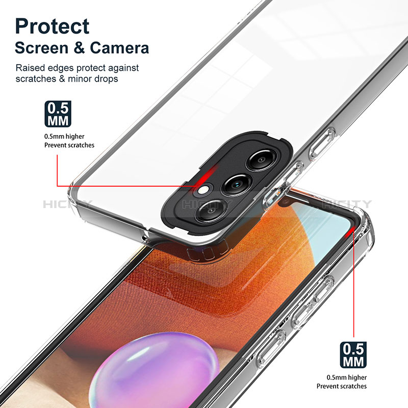 Custodia Silicone Trasparente Specchio Laterale Cover H01P per Samsung Galaxy A25 5G