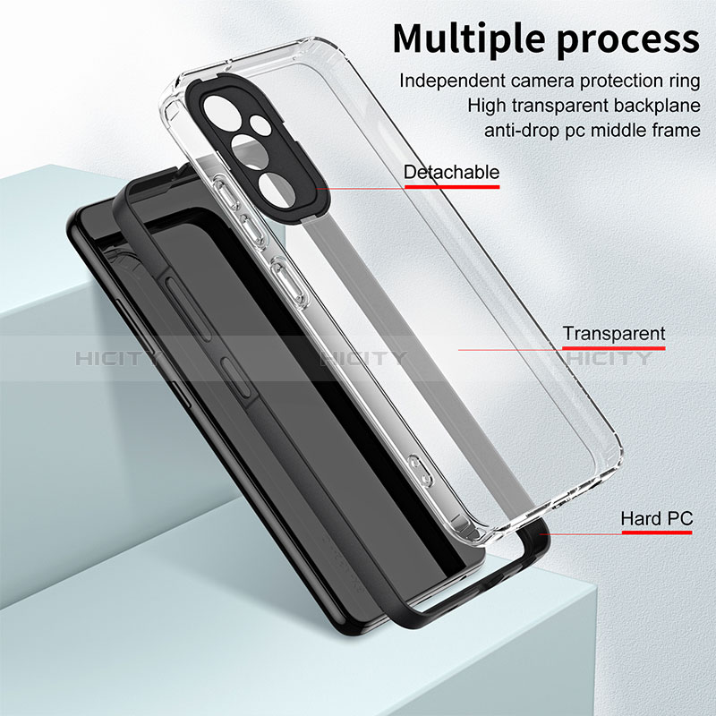 Custodia Silicone Trasparente Specchio Laterale Cover H01P per Samsung Galaxy S21 FE 5G