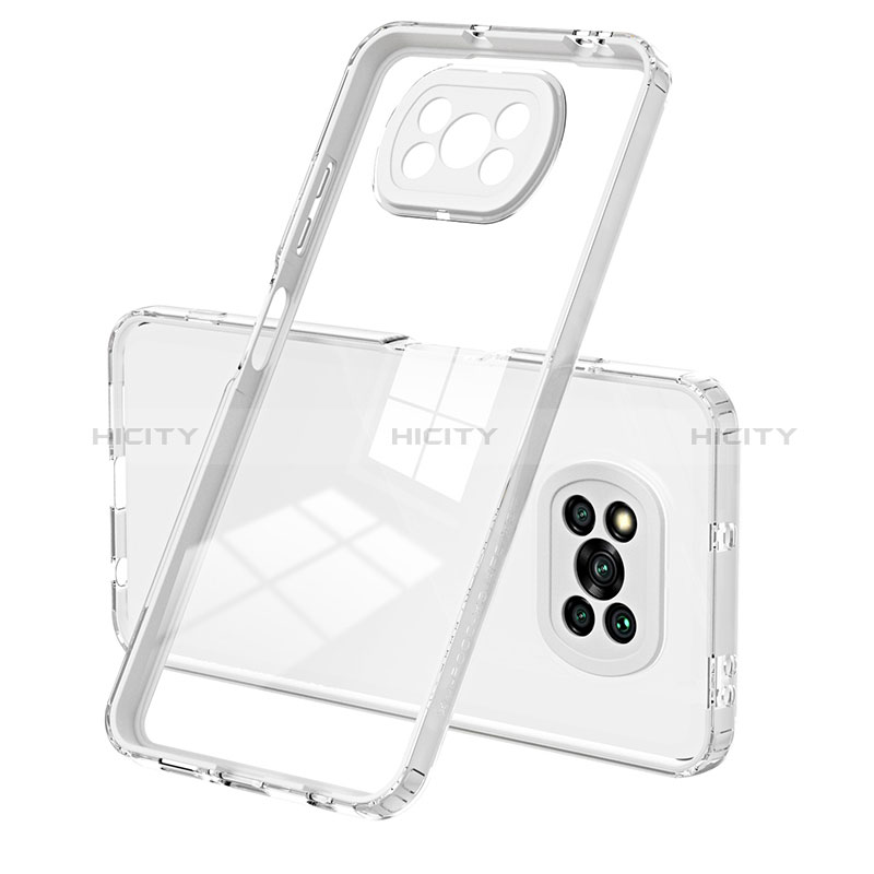 Custodia Silicone Trasparente Specchio Laterale Cover H01P per Xiaomi Poco X3