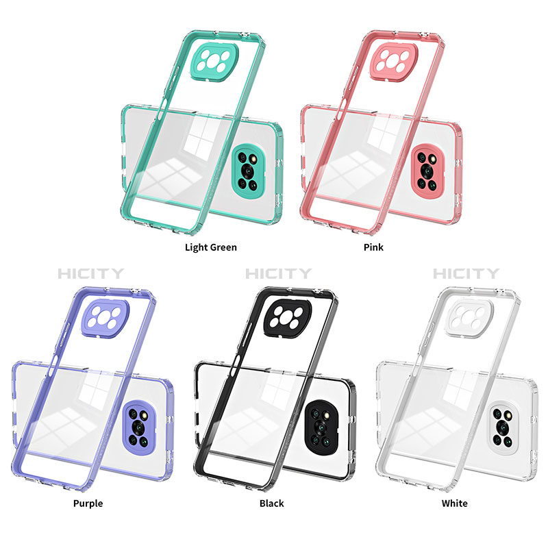 Custodia Silicone Trasparente Specchio Laterale Cover H01P per Xiaomi Poco X3 NFC