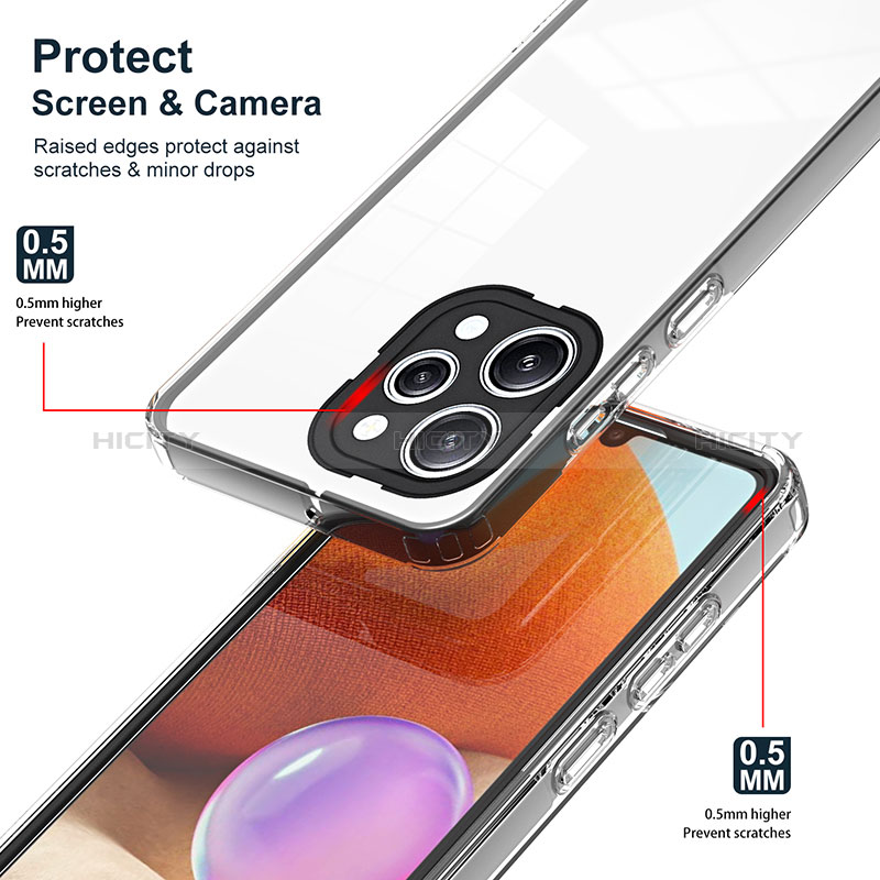 Custodia Silicone Trasparente Specchio Laterale Cover H01P per Xiaomi Redmi 12 4G